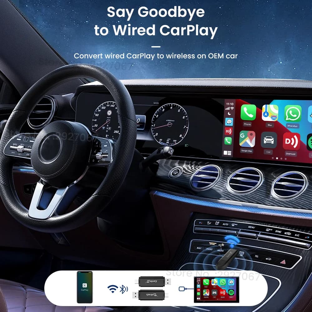 CarlinKit MINI 5.0 Pro Wireless CarPlay Adapter Plug & Play Smart CarPlay Box USB Dongle for OEM Car WiFi Bluetooth Auto Connect - 2