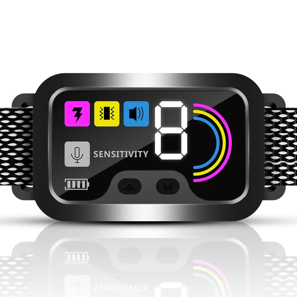 طوق ذكي لمنع نباح الكلاب، طوق لمنع النباح للكلاب الكبيرة والمتوسطة والصغيرة، طوق تدريب قابل لإعادة الشحن لمنع النباح مع 8 - 6