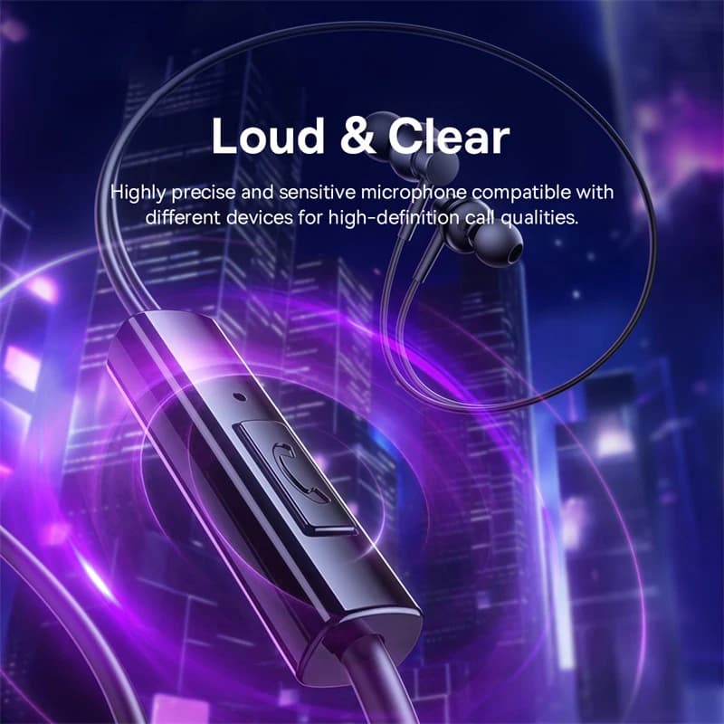 سماعات أذن سلكية Baseus Encok CZ11/HZ11 مع ميكروفون بزاوية 120 درجة، متوافقة مع منفذ Type-C/3.5mm، مناسبة للابتوب والكمبيوتر والتابلت والهاتف - 5