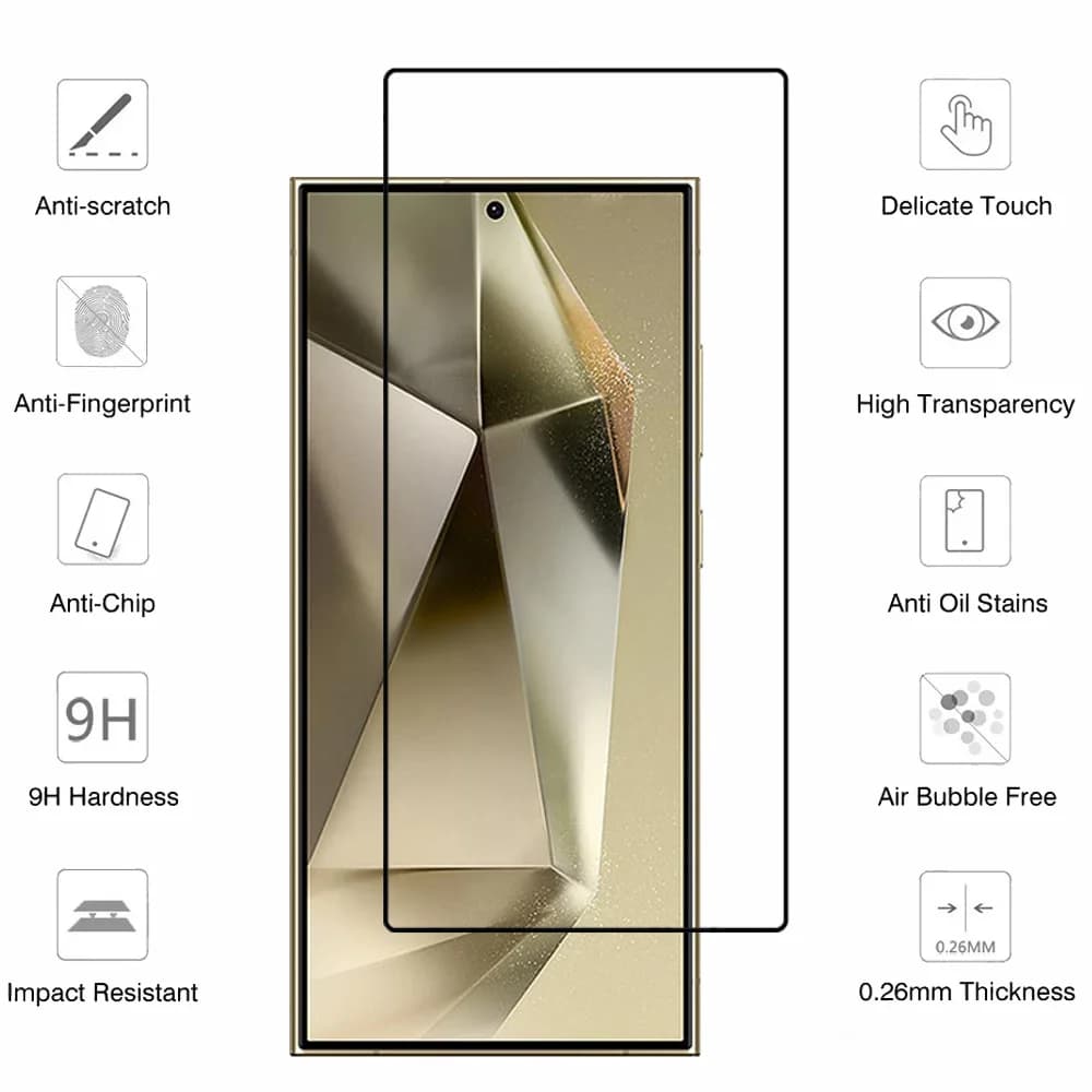 Tempered Glass For Samsung Galaxy S26 S25 S24 Ultra Screen Protector A17 A27 A37 A57 A56 A36 A26 A16 A55 A54 A53 A35 Film - 2