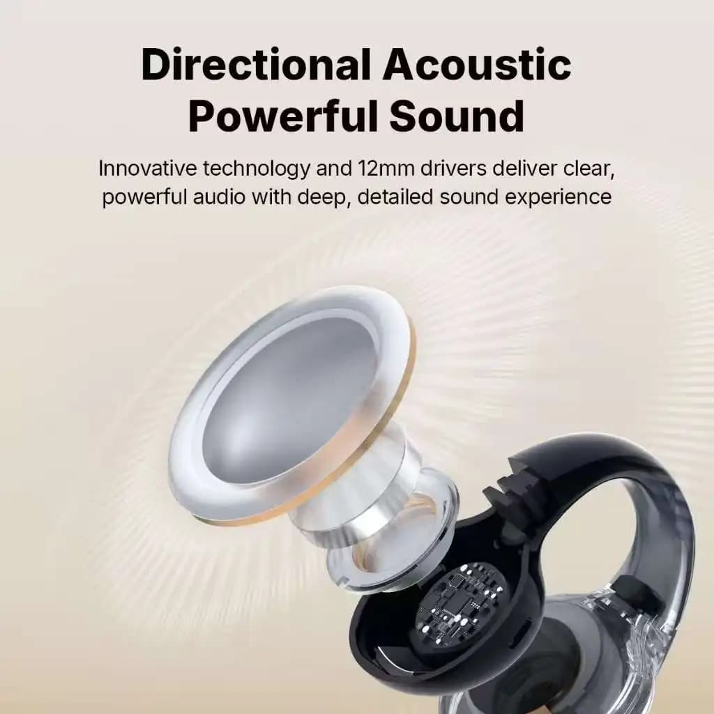 Edifier R1 Ear Clip Bluetooth Earphones Open Ear Headphones TWS True Wireless Earbuds with Microphone Clear Call 28hrs Playtime - 3