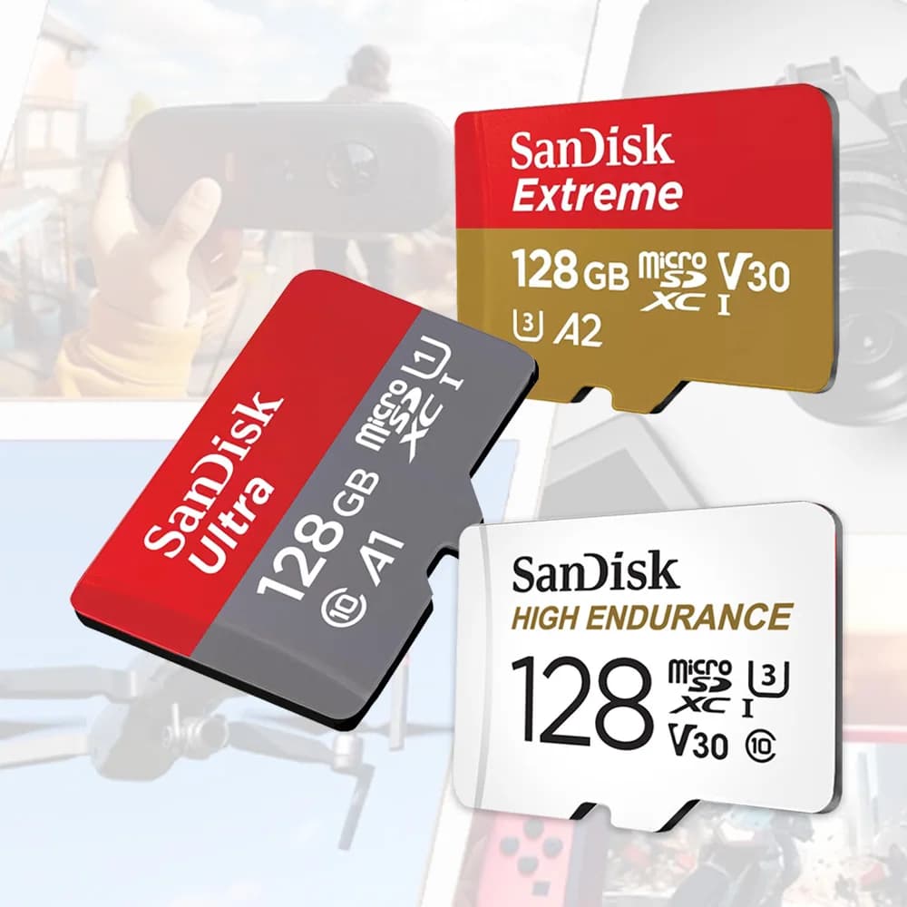 بطاقة ذاكرة SanDisk MAX ENDURANCE مايكرو إس دي 32 جيجابايت 64 جيجابايت 128 جيجابايت 256 جيجابايت بسرعة قراءة وكتابة عالية لمراقبة الفيديو U3 V30 4K للطائرات بدون طيار