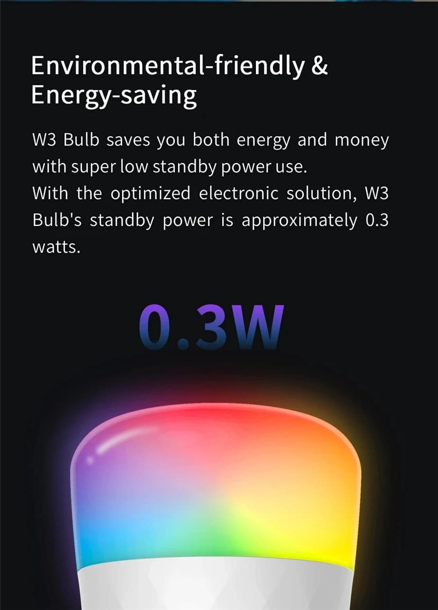Yeelight Smart LED W3 Bulb E26 WiFi Connect Smart Light 850lm/900lm APP Control For mi Home Alexa Google SmartThings IFTTT - 3