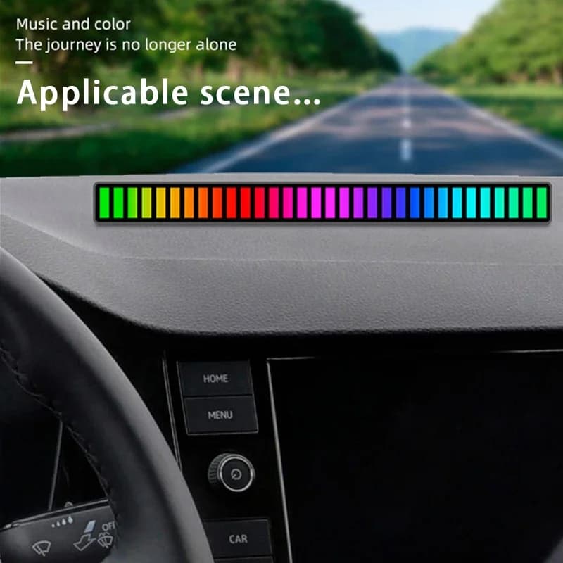 شريط إضاءة LED RGB تحكم في الصوت الموسيقي التقاط إيقاع مصباح محيطي إضاءة ليلية للأجواء لبار سيارة غرفة تلفزيون ديكور ألعاب - 4