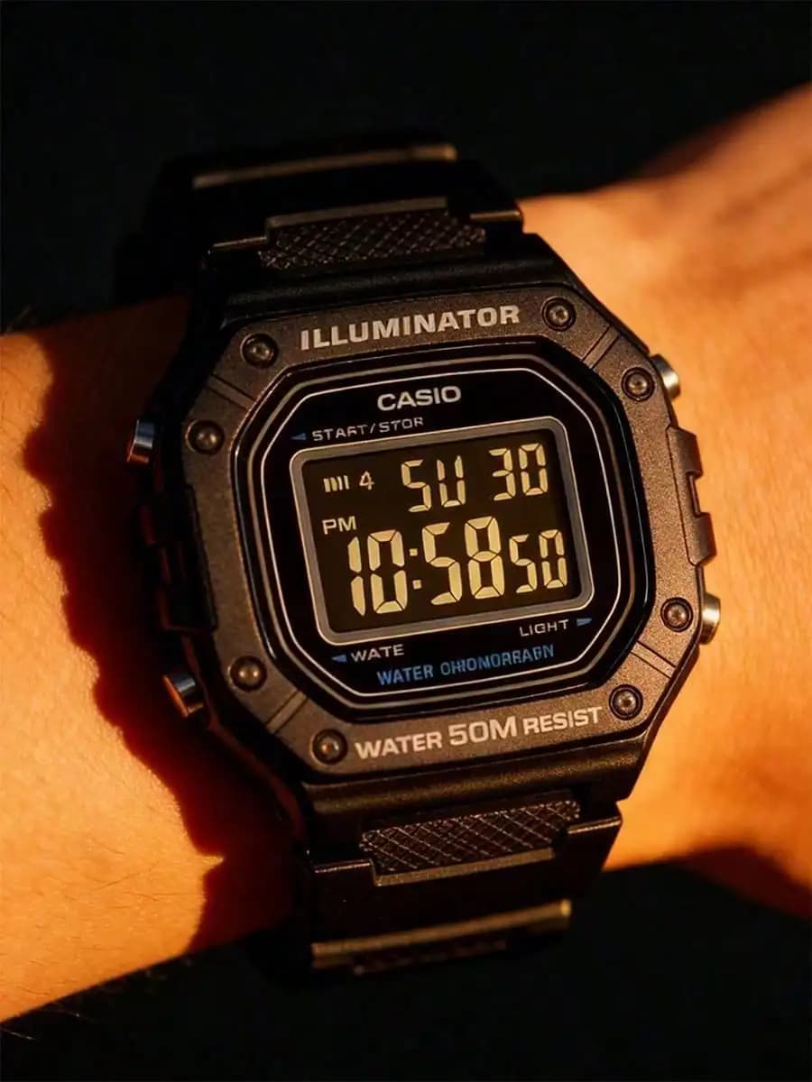 CASIO Men's Tactical Illuminator Watch Chronograph Black Resin Strap Rugged Outdoor Wristwatch for Hiking Camping Daily Wear - 4