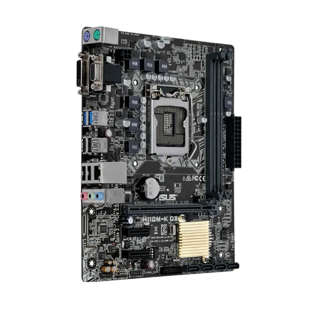 ASUS H110M-K CPU Socket DDR3 LGA1151 SATA Motherboard - 4