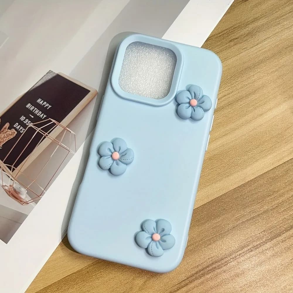 غطاء هاتف مزين بزهور الدوبامين الملونة لطيف لهاتف iPhone 17 Pro Max و17Air و16 و15 و14 و13 و12 و11 Pro Max و15 و14 Plus غطاء مات مقاوم للصدمات - 3