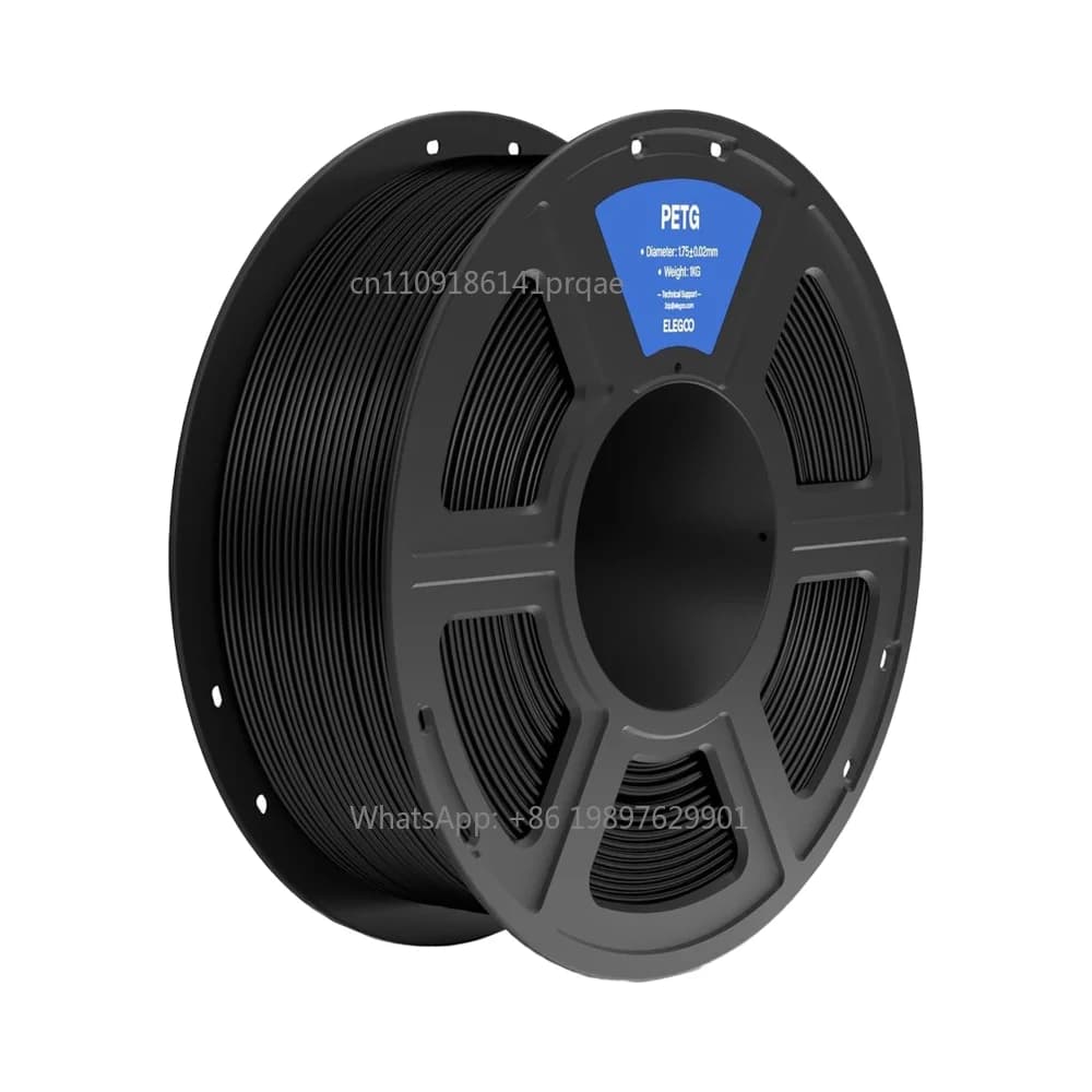 خيط إيليجوو رابيد PETG، قطر 1.75 مم، دقة عالية، أسود، 1 كجم، متوافق مع طابعات ثلاثية الأبعاد وأقلام ثلاثية الأبعاد، جديد