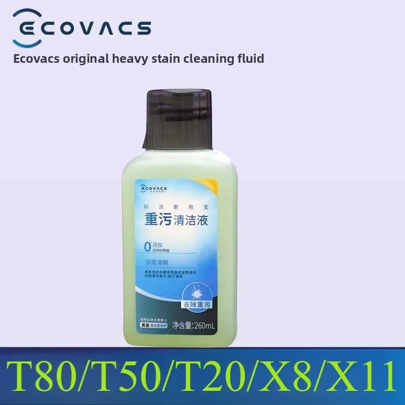Original Ecovacs Cleaning Solution for X11 Series (Compatible with X11 PRO and X11 Cyclone) – 260ml Heavy-Duty Stain Remover