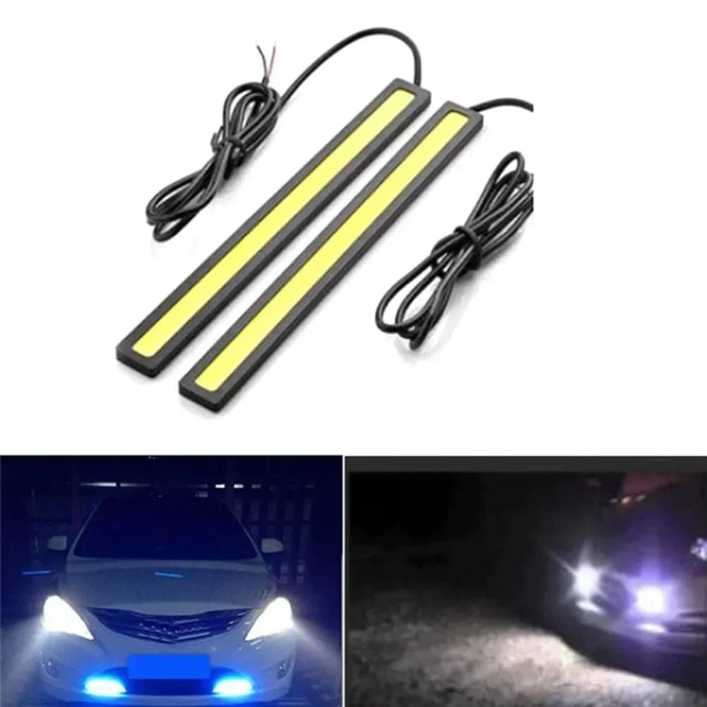 2x  Universal Car Light Bars 17cm Waterproof Led Cob Light Stripe For Car Racing Daytime Running Lamp NEW - 3