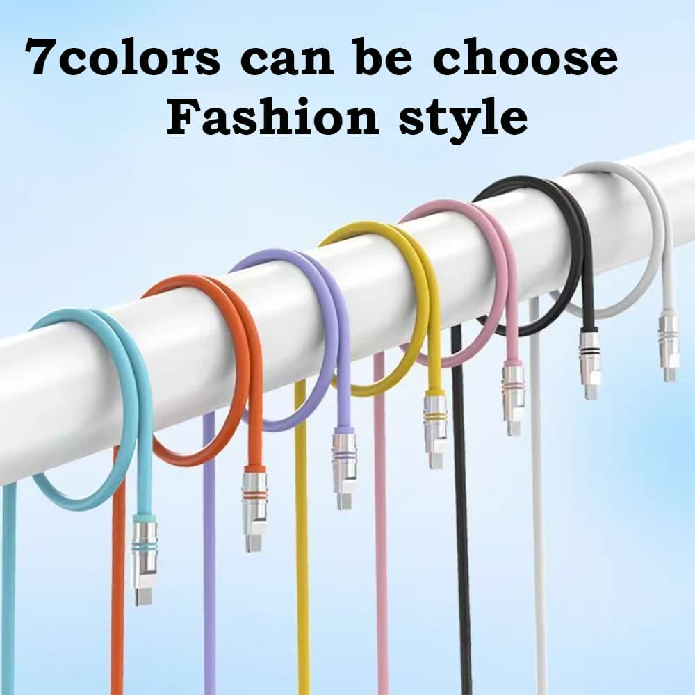 Hichain PD240W USB C Fast Charging Cable Soft Liquid Silicone Type to C Cable For iphone Laptop Tablets Earphones 1.2M/2M - 4