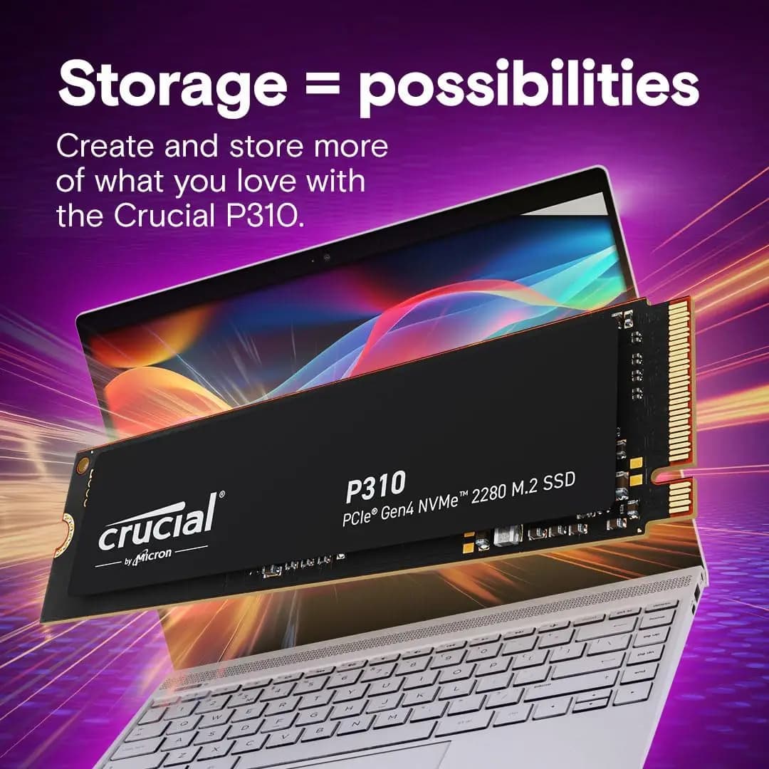 محرك أقراص صلبة داخلي SSD P310 من Crucial، 500GB، 1TB، 2TB، 4TB، PCIe Gen4، 3D NAND، NVMe، M.2 2280
