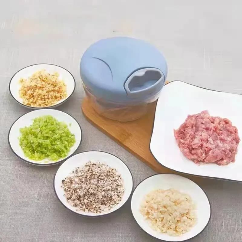 Home Kitchen Manual Ginger Grinder Garlic Mud Splasher Multifunctional Vegetable Cutter Handheld Meat Grinder Modern Minimalist - 4
