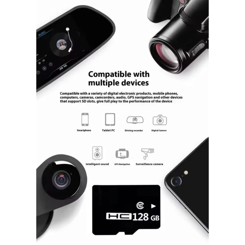 2026 بطاقة ذاكرة فلاش 10 قطع 8/16/32/64/128GB، بطاقة Micro TF عالية السرعة محمولة لهواتف أندرويد والأجهزة اللوحية وإكسسوارات الكاميرا - 5