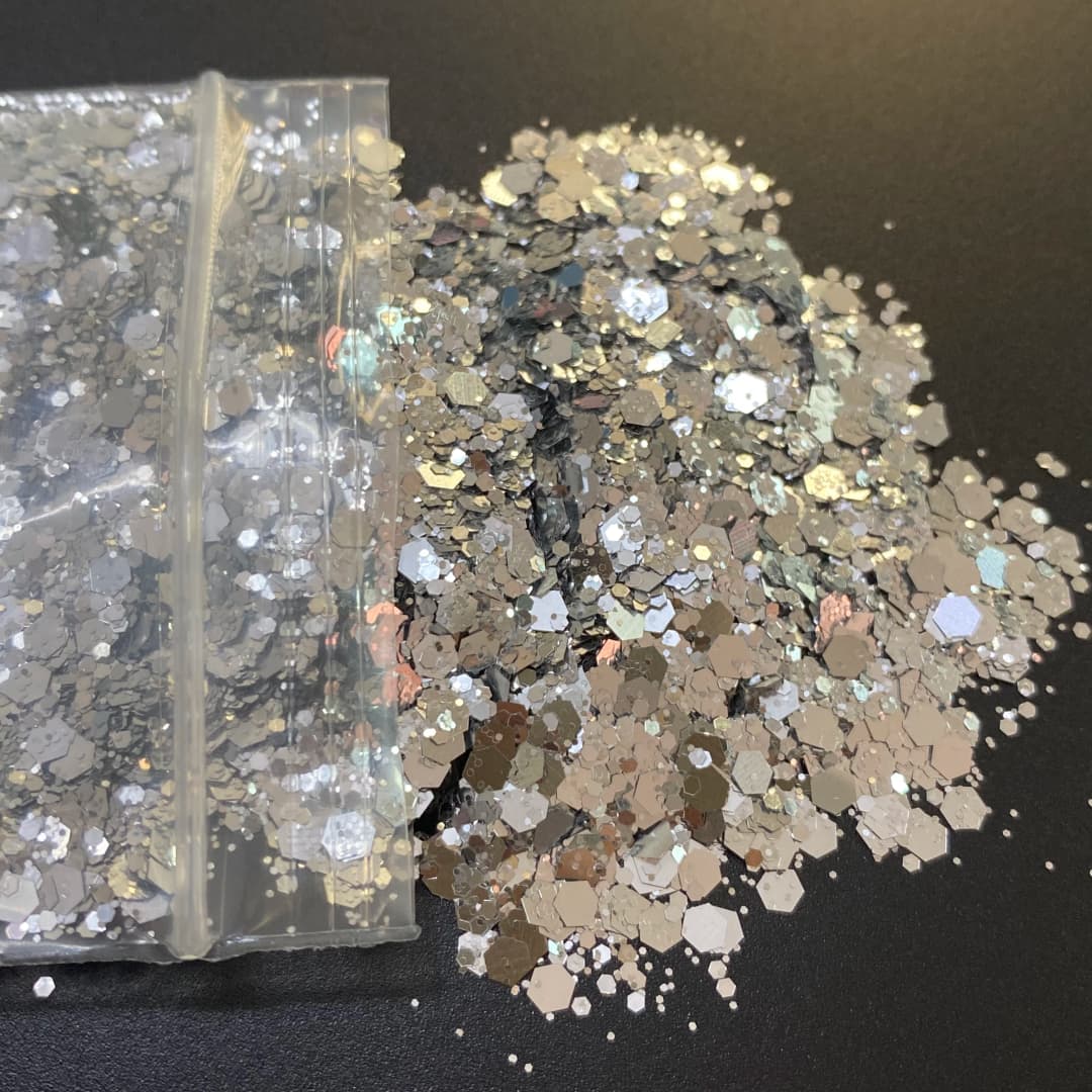 10 جرام/الحقيبة لامع مسمار الفن بريق الترتر البوليستر لامع مزيج مكتنزة بريق للأظافر الحرف الراتنج - 3