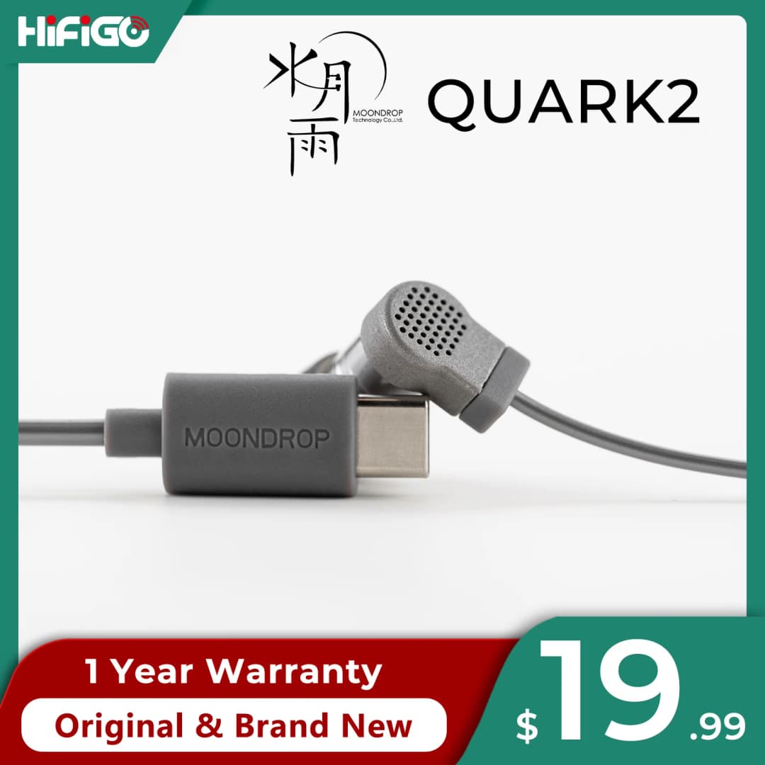 سماعات Moondrop Quark 2 /Quark2 HiFi USB-C مشغل ديناميكي صغير داخل الأذن مع ميكروفون، سماعات TypeC لـ iPhone Android PC