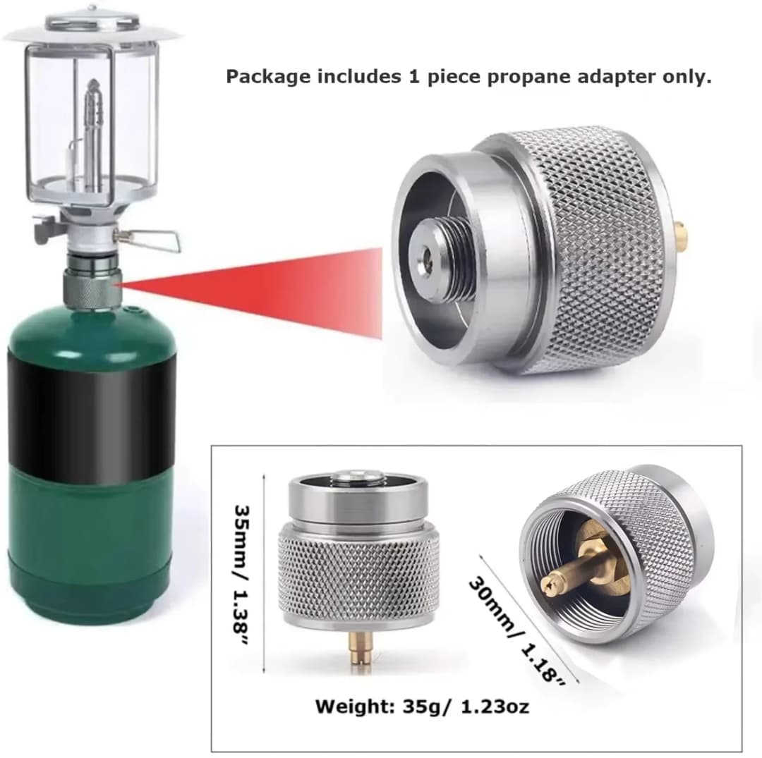 Propane Adapter Camping Gas Stove Adapter Converter Propane Valve Cylinder Canister Adapter for Outdoor Camping Gas Tank - 5