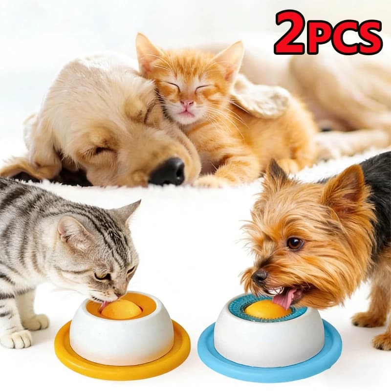 Pet Lick Mat Yogurt Licking Plate Slow Feeder for Dogs & Cats Interactive Snack Bowl Promotes Dental Health Pet Licking Mat Bowl
