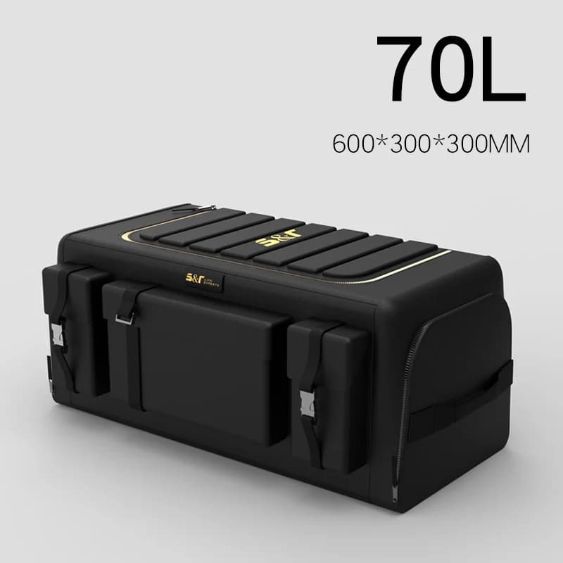 صندوق تخزين منظم صندوق سيارة من قماش أكسفورد، حقيبة منظم سيارة قابلة للطي، جيوب تخزين للسيارات السيدان والشاحنات الصغيرة، سعة 50/60/70 لتر