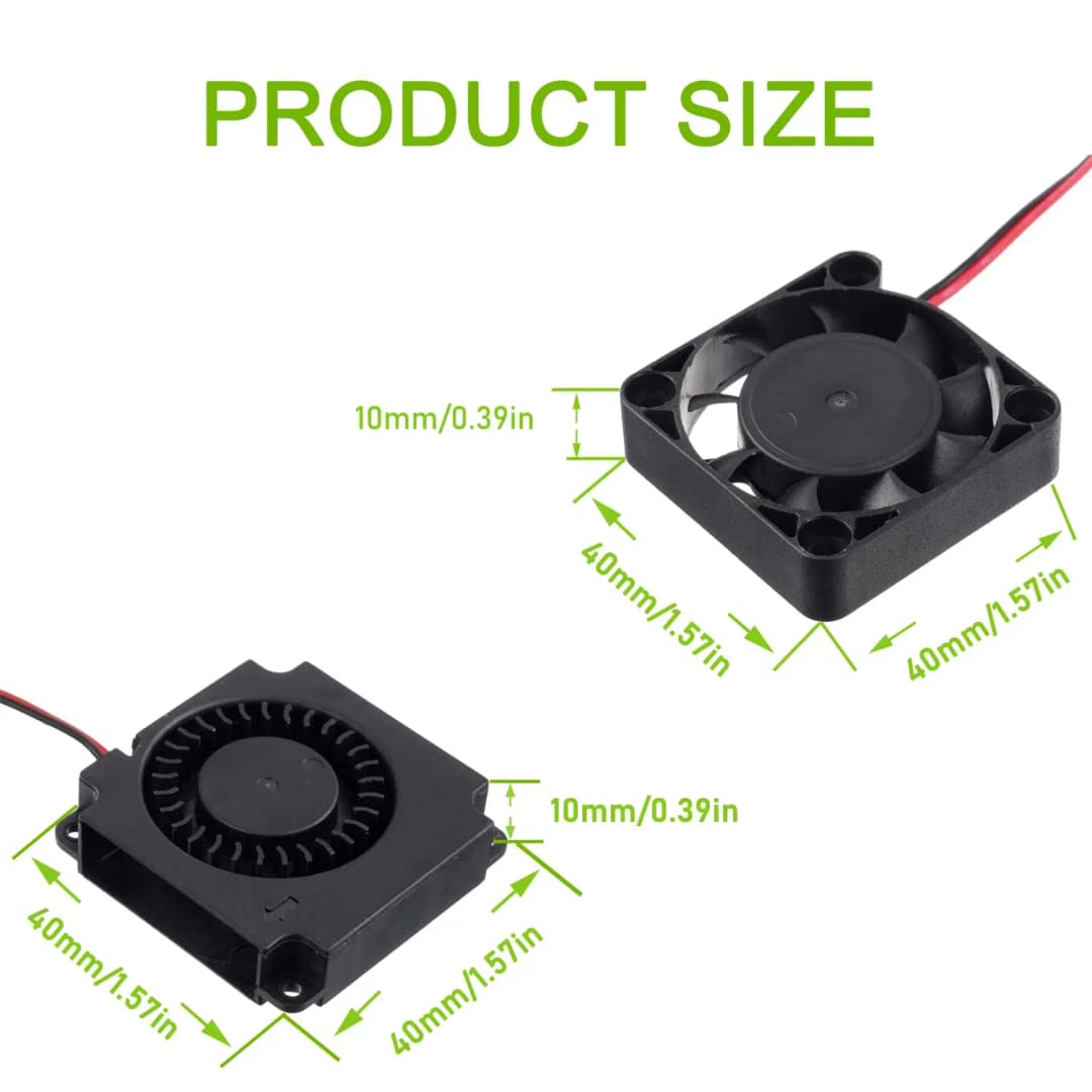 CREALITY Original 4010 Fans DC 24V Extruder Hot End Fan and Turbo Fan，Blower Fan and Axial Fan for Ender 3/Ender 3 Pro 3D Print - 2