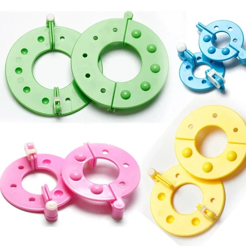 8 قطعة 4 أحجام زغب الكرة ويفر PomPom صانع الحياكة تلوح في الأفق عدة الاطفال كرة صوفية ويفر كرات صوفية لعبة لتقوم بها بنفسك كرات صوفية أداة مجموعة - 5