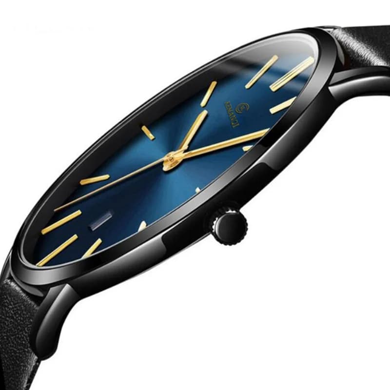 Minimalist Men's Watch Fashion Elegant Unisex Women Wristwatch Leather Strap Simple Quartz Wristwatch Relojes Casual Clock Saati
