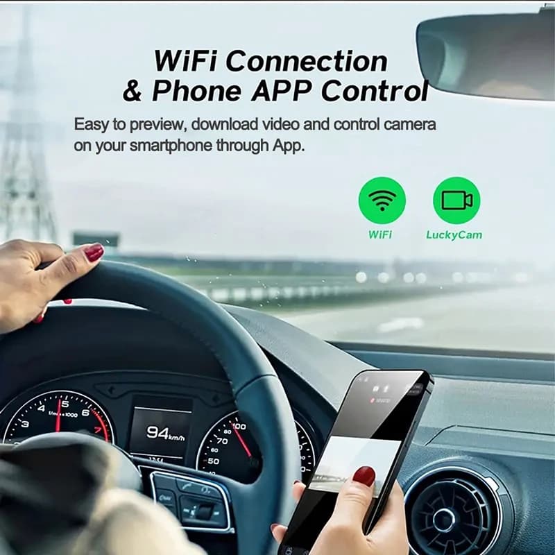 Dash Cam for Cars WIFI APP Car DVR 2/3lens Front Camera Video Recorder Rear View Camera for Vehicle Black Box Car Assecories - 3