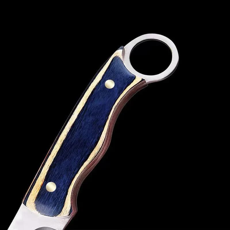 سكين فواكه حاد من الفولاذ المقاوم للصدأ، مقبض خشبي، متعددة الاستخدامات، 7.6 إنش - 5