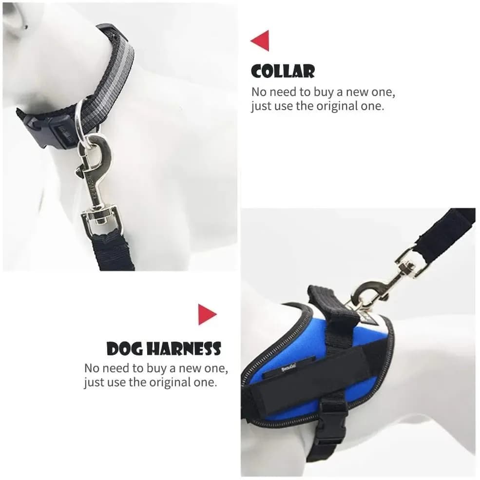 Dog Car Seat Belt Safety Protector Travel Pets Accessories Dog Leash Collar Breakaway Solid Car Harness - 4