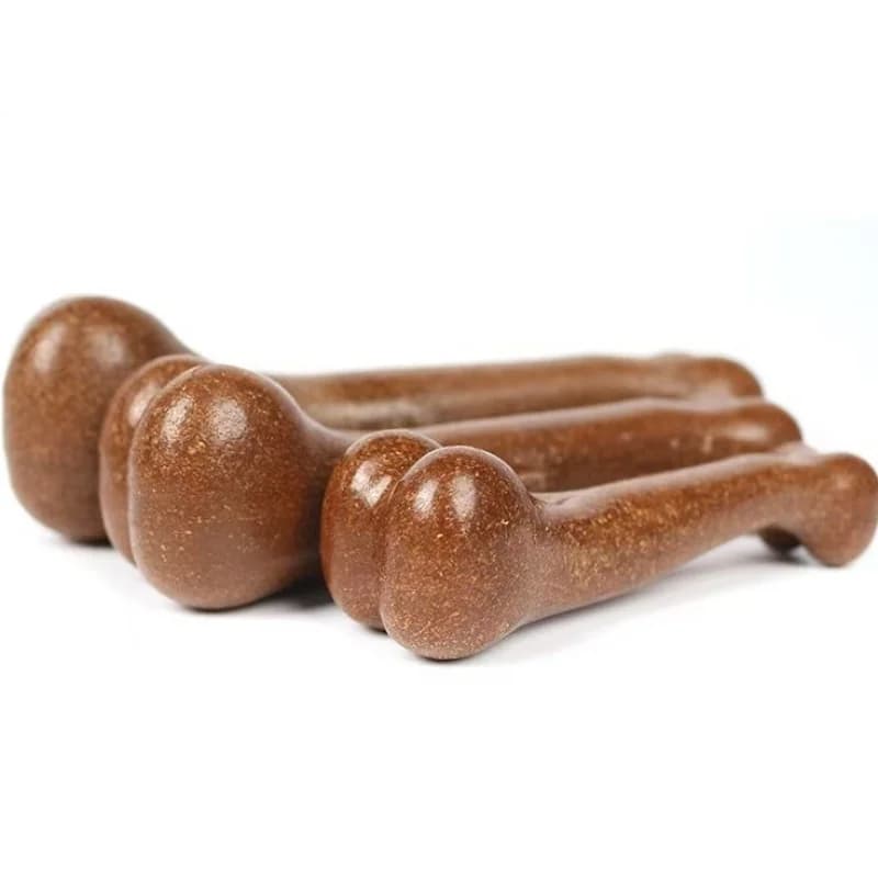 لعبة عض على شكل عظمة للكلاب طبيعية غير سامة تقريبًا غير قابلة للتدمير لعبة عض لمقاومة العض للجراء للكلاب الصغيرة والمتوسطة والكبيرة - 5