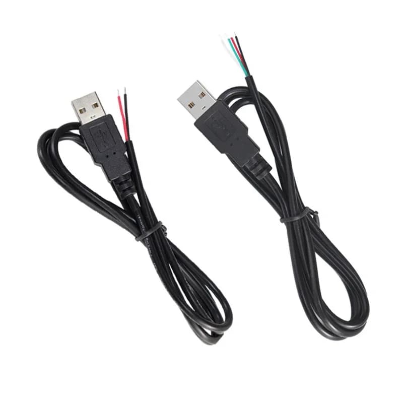 موصل شاحن 2Pin 4Pin Micro USB / Type C USB 2.0 Type A ذكر وأنثى قابس طاقة كابل تمديد سلك DIY خط بيانات - 4