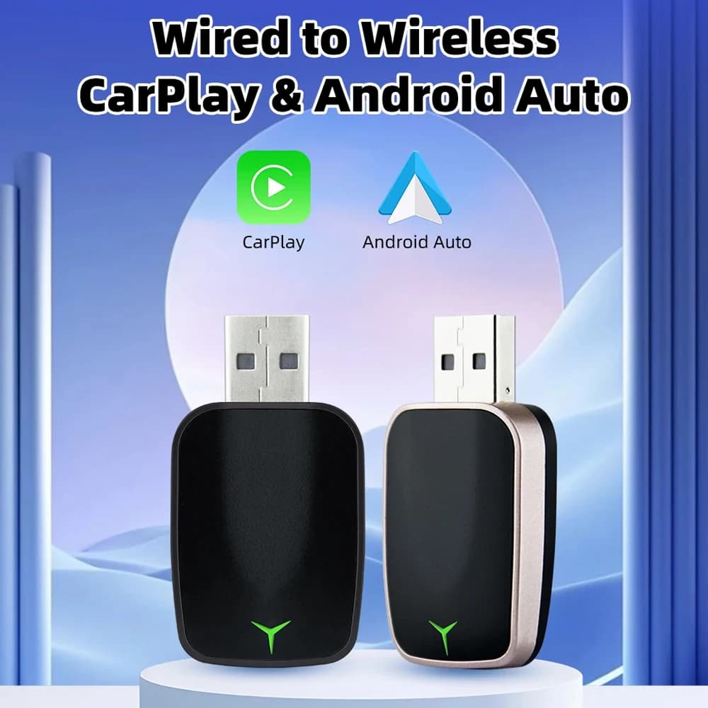 محول جديد من Wired To Wireless Carplay Android 2 في 1 تلقائي جهاز سيارة ذكي صندوق تشغيل فوري 5Ghz واي فاي اتصال سريع - 2