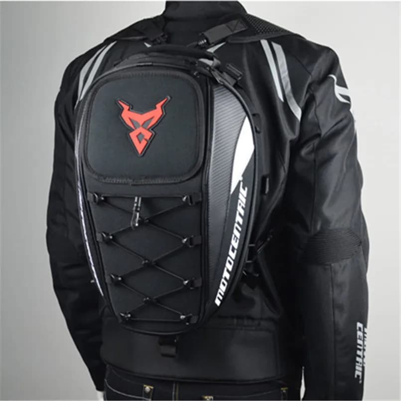 MOTOCENTRIC Motorcycle Back Seat Bags Waterproof Tail Bag Rear Seat Bag Multifunctional Motorbike Helmet Bag Moto Rider Backpack - 6