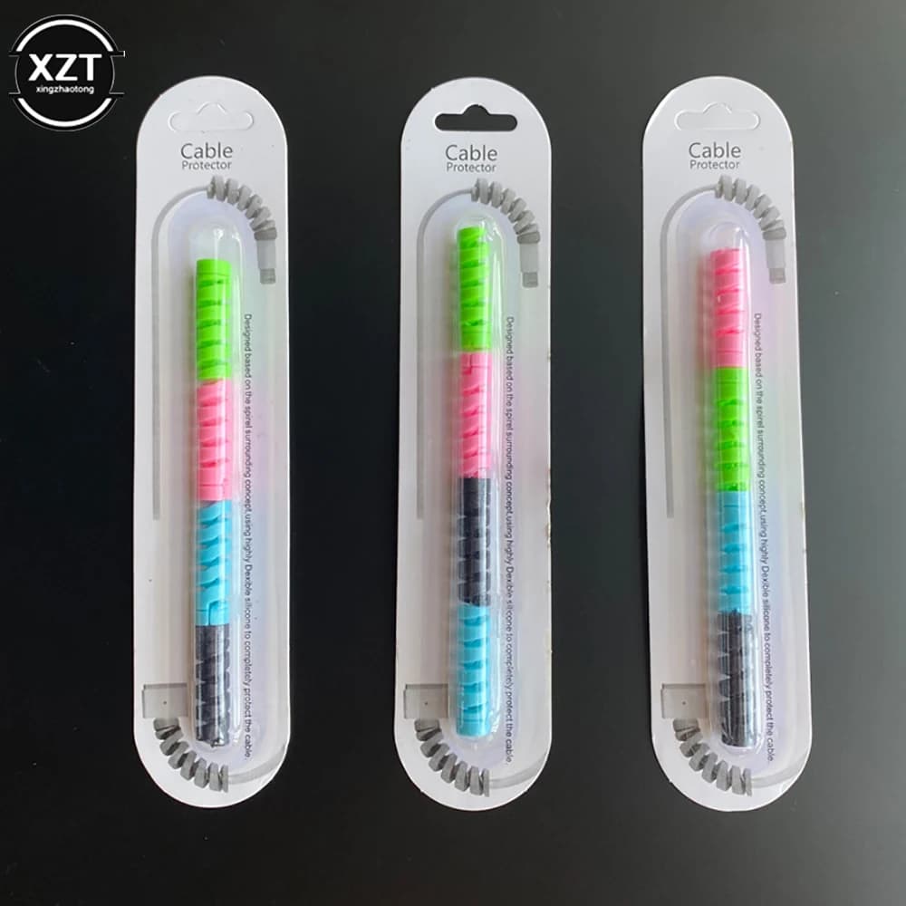 Mini المحمولة موبايل كبل شحن الهاتف حامي الشريط كابل لف المشبك ماوس USB شاحن كابل الطاقة لف - 2