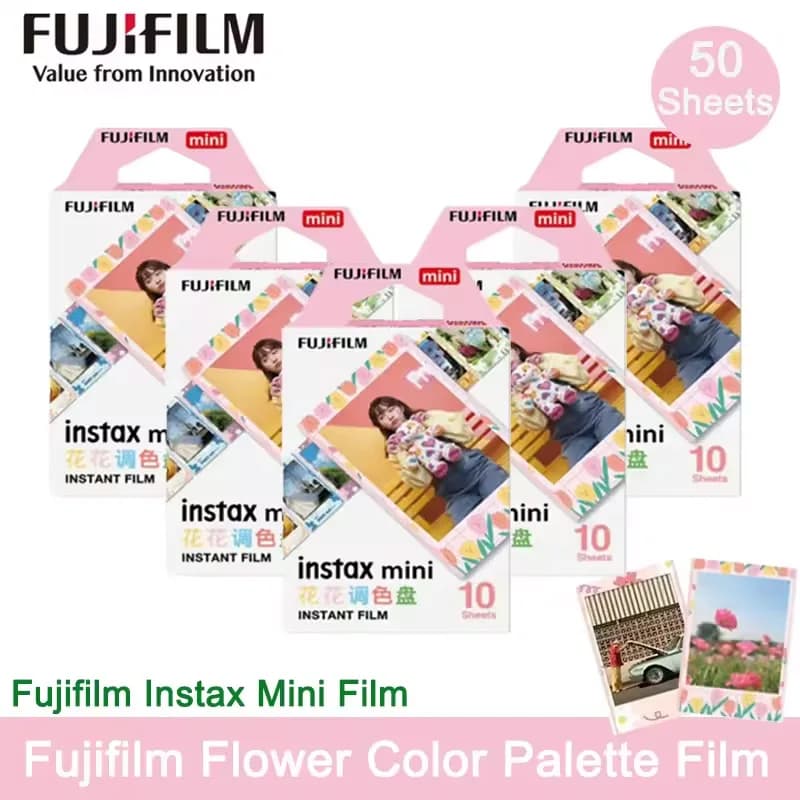 Fujifilm Instax Mini Flower Color Palette Fuji Instant Photo Paper For 11 12 50s 90 25 Share SP-1 Camera (Expiration date: 2027) - 6