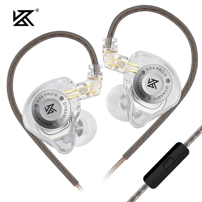 KZ EDX PRO X IEM سماعات أذن درايفر ديناميكي هاي فاي باس عميق سماعة أذن رياضية موسيقى إلغاء الضوضاء مع كابل قابل للفصل