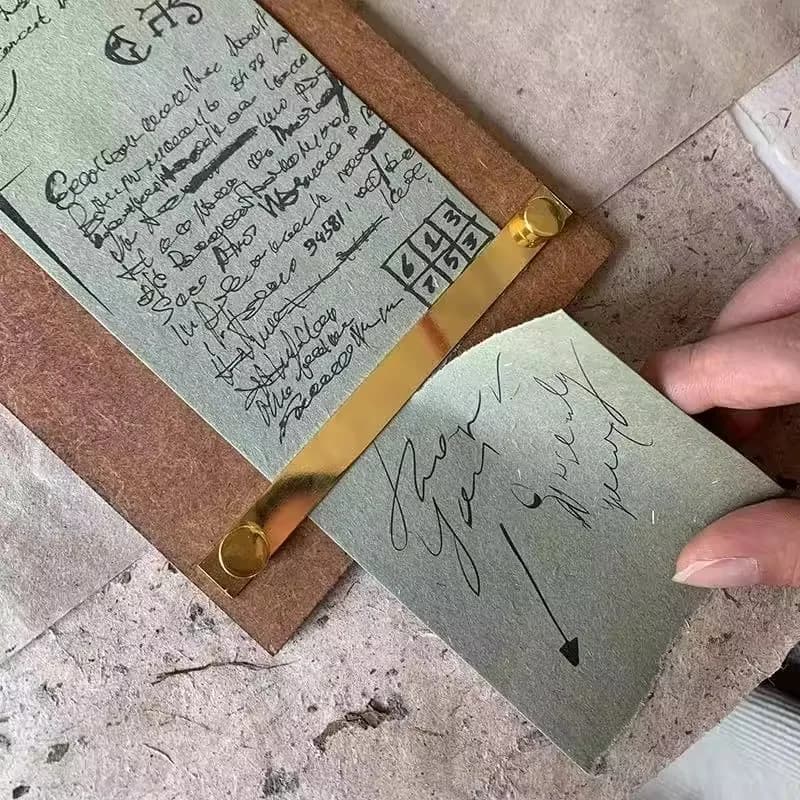 مشابك لوحة مذكرة كلاسيكية، يمكن تمزيق أوراق الملاحظات اللاصقة، أوراق غير لاصقة، قائمة طلبات مكتوبة بخط اليد - 4