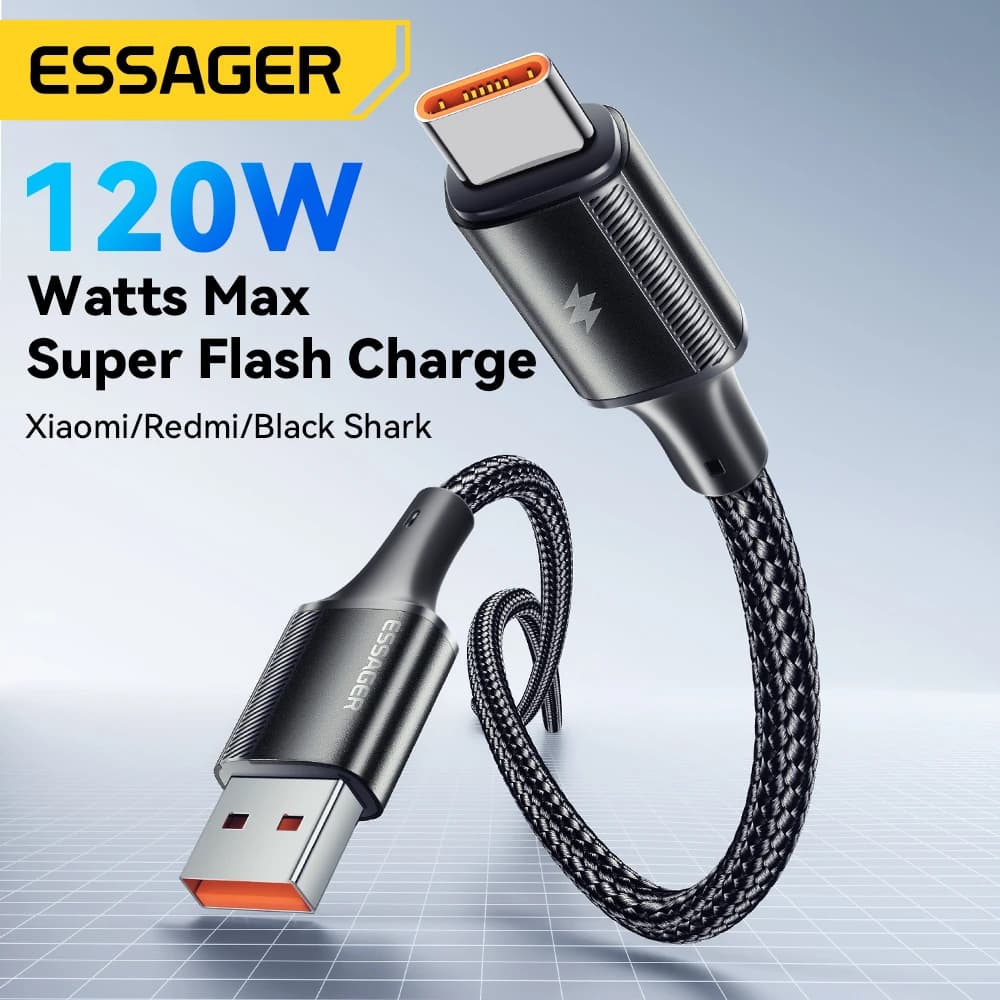 Essager 120W 6A Fast Charging Cable Type C Quick Charge Cable For Xiaomi 14 Ultra Huawei Samsung Oneplus USB Type C Data Cables - 2