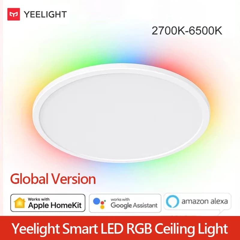 Yeelight Smart Led RGB Ceiling Light Wifi 235c 300c Dimmable 2700K-6500K Ultra Thin Voice Control work with APP Homekit Mi home