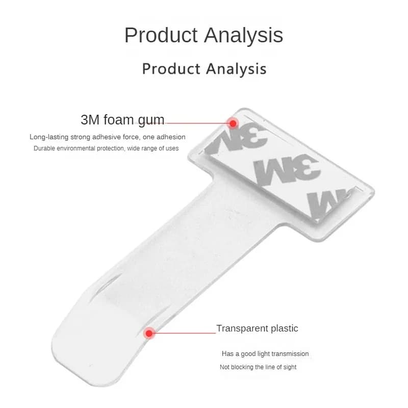 2pcs Transparent Car Vehicle Parking Ticket Receipt Permit Card Holder Clip Sticker Windscreen Plastic Universal Car Accessories - 5