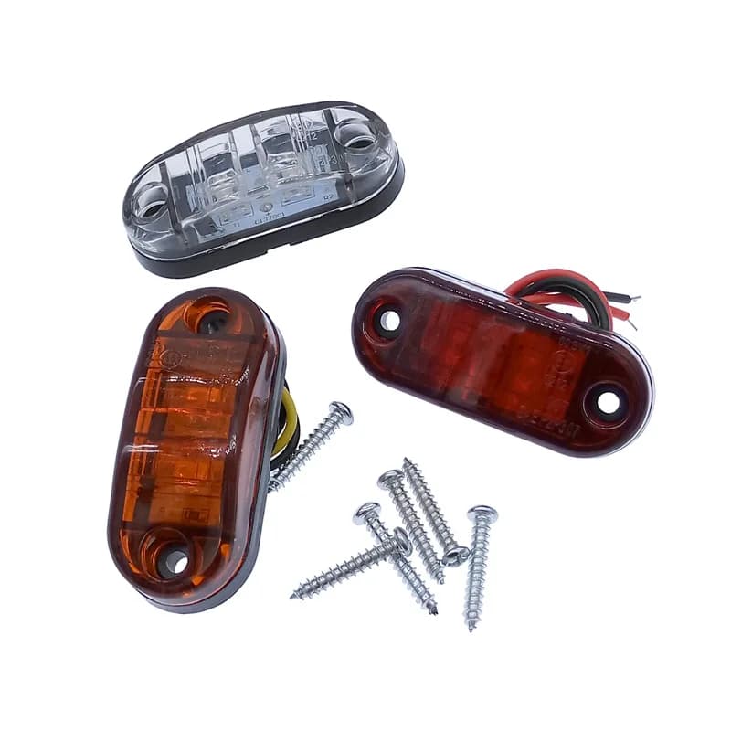 2 قطعة مصابيح جانبية LED 10-30V إضاءة خارجية للسيارة إضاءة تحذير خلفية مقطورة شاحنة مصابيح تخليص 5 ألوان - 2