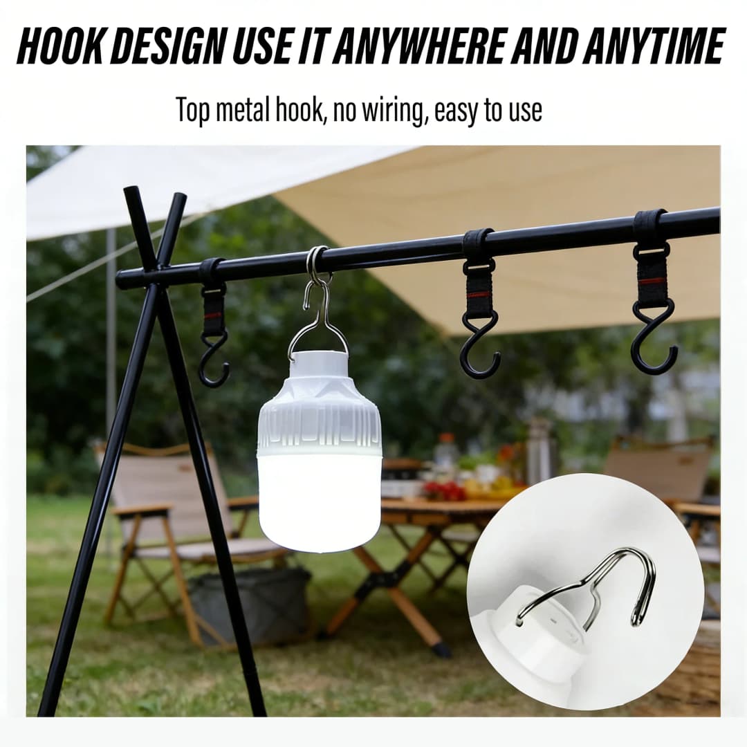 Outdoor USB Rechargeable LED Lamp Bulbs High Brightness Emergency Light Hook Up Camping Fishing Portable Lantern Night Lights - 2