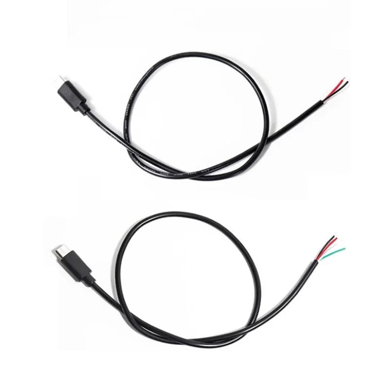 موصل شاحن 2Pin 4Pin Micro USB / Type C USB 2.0 Type A ذكر وأنثى قابس طاقة كابل تمديد سلك DIY خط بيانات - 5