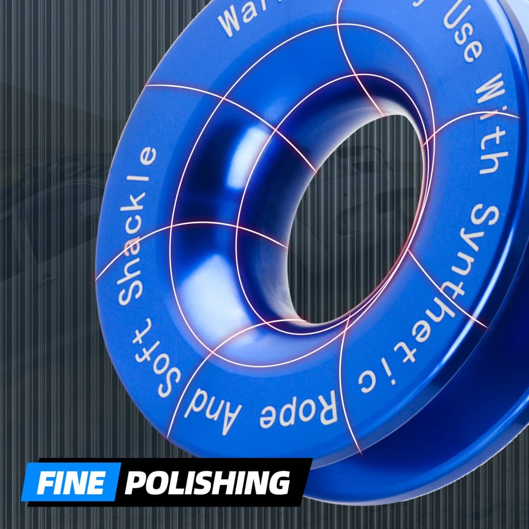 حلقة استرداد من سبائك الألومنيوم CNSPEED 41000 رطل كتلة خطاف بكرة سحب لمجموعة حبال سحب SUV Jeep Truck 3/8" 1/2" - 5