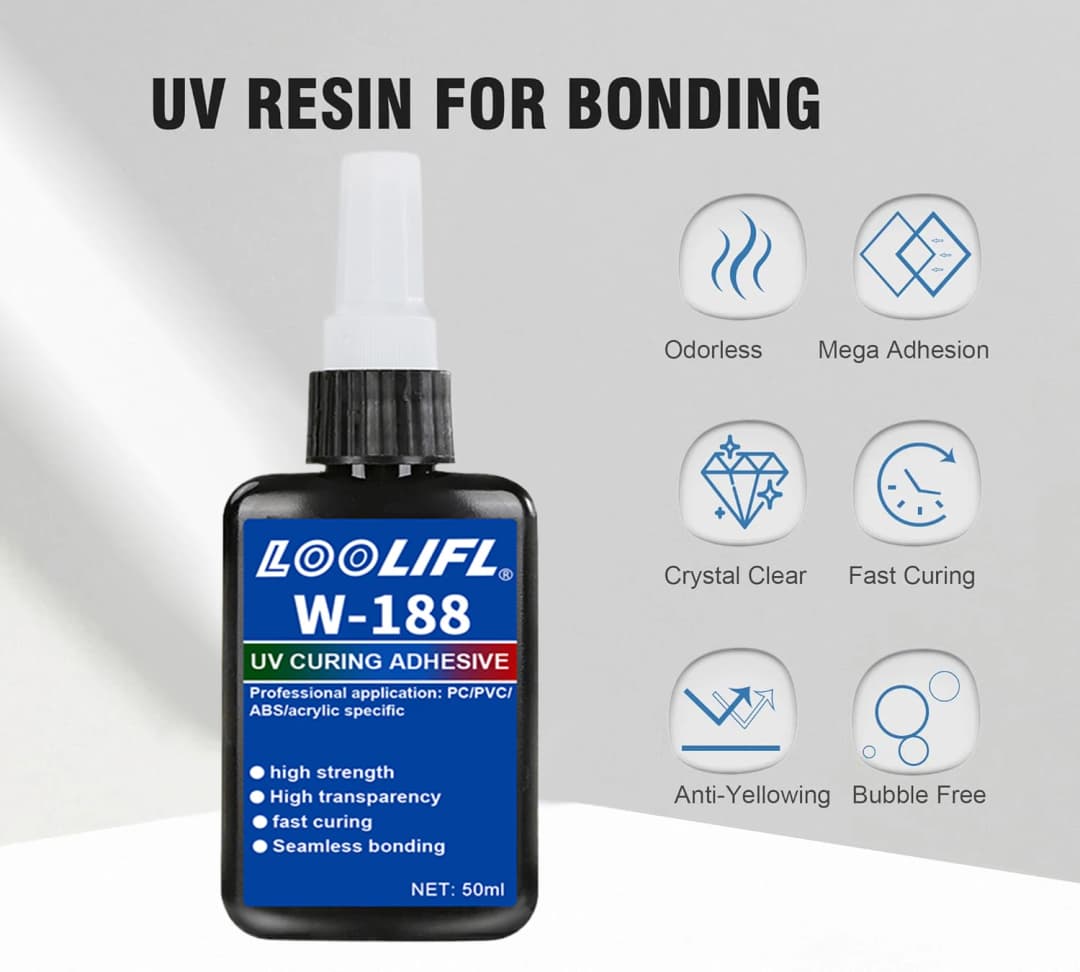 مجموعة الراتنج الأشعة فوق البنفسجية 50 غرام مع ضوء ، 5 ثواني سريعة علاج الغراء الأشعة فوق البنفسجية ، إصلاح شفاف الراتنج ، المجوهرات ، الأكريليك ، الزجاج ، ربط DIY الحرفية - 6