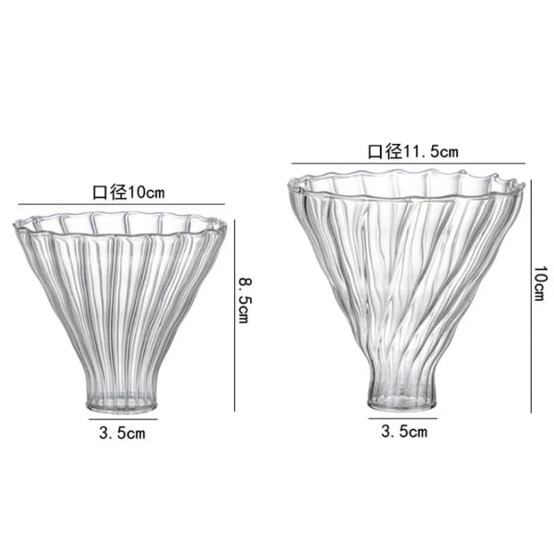 قطعة واحدة مجموعة صانع قهوة سكب 300مل/600مل إبريق زجاجي مع فلتر قهوة زجاجي مجموعة صانع قهوة بالتنقيط للمنزل والمقهى - 3
