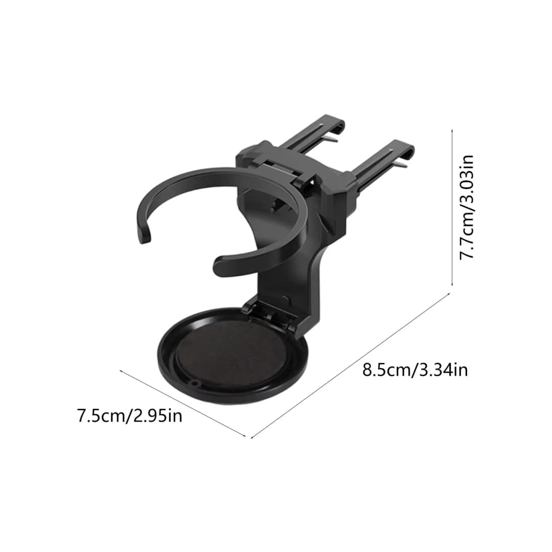 Foldable Car Air Vent Cup Holder, Universal Auto Drink Mount, 360° Rotating Beverage Stand - 3