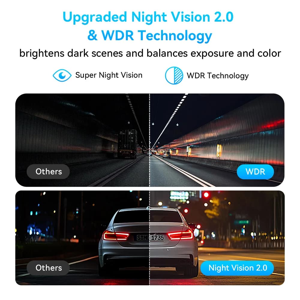 DDPAI MINI Pro 2K داش كام واي فاي جهاز تسجيل فيديو رقمي للسيارات للرؤية الليلية الذكية التحكم الصوتي دعم 24H شاشة ركن السيارة سيارة داش كاميرا مسجل - 4