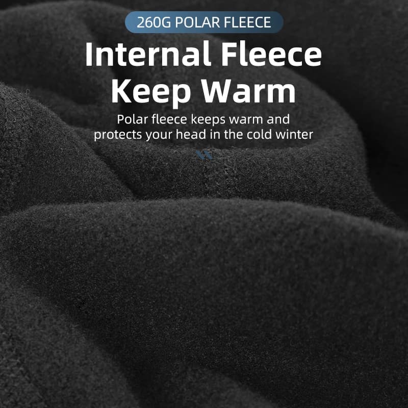 غطاء رأس دراجة ROCKBROS الشتوي مقاوم للرياح غطاء تزلج حراري قبعة دراجة نارية للرجال والنساء حماية أذن MTB ملابس رأس للدراجات - 3