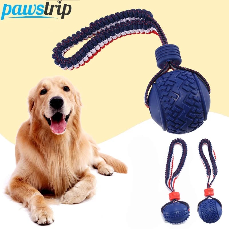 Dog Ball Toy with Rope Interactive Teeth Cleaning Balls for Small Large Dogs Bite Resistant Chew Toys Puppy Training Pet Supply
